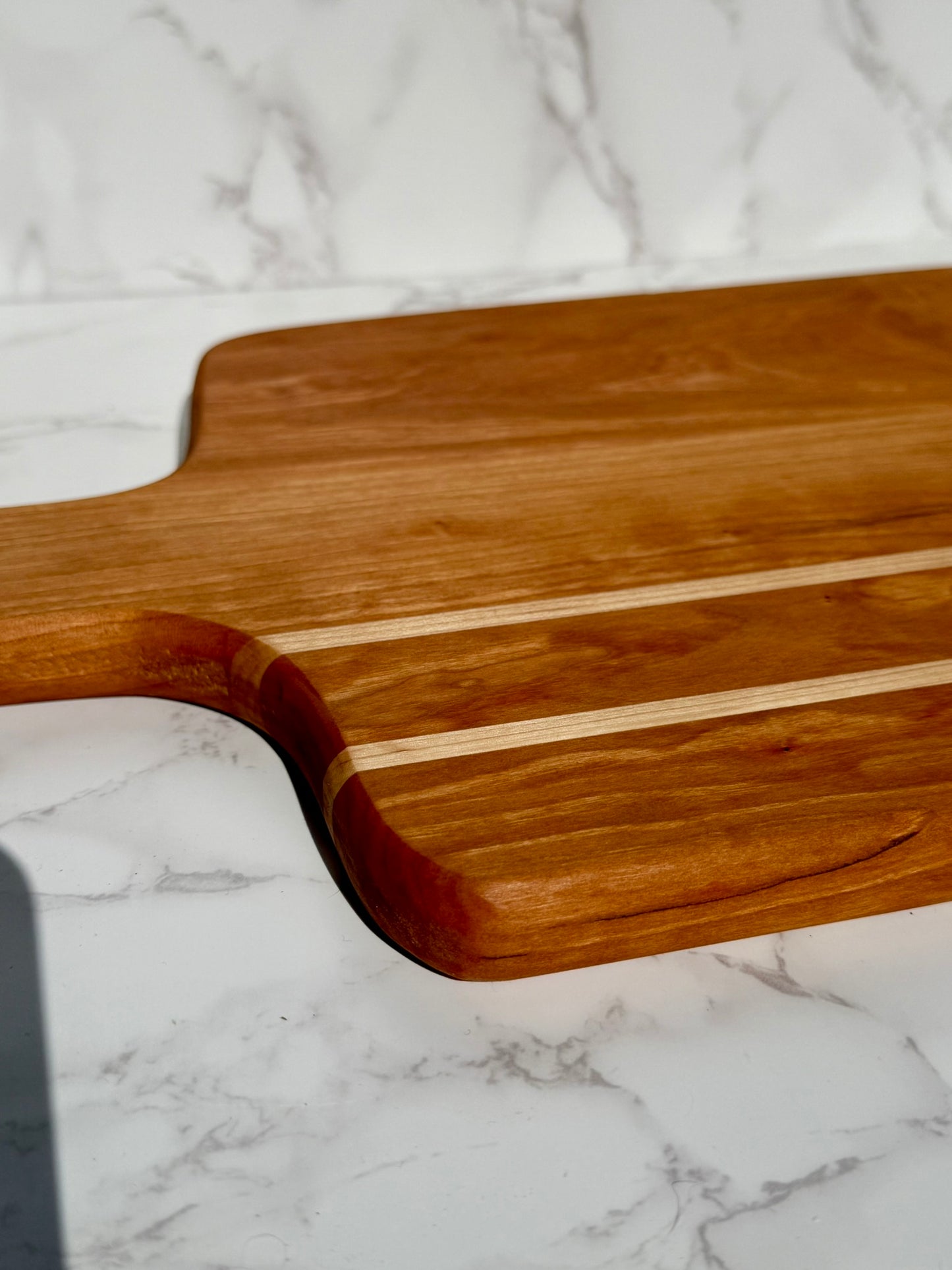 Cherry w/Maple stripes Charcuterie Board 18"L x 10"W