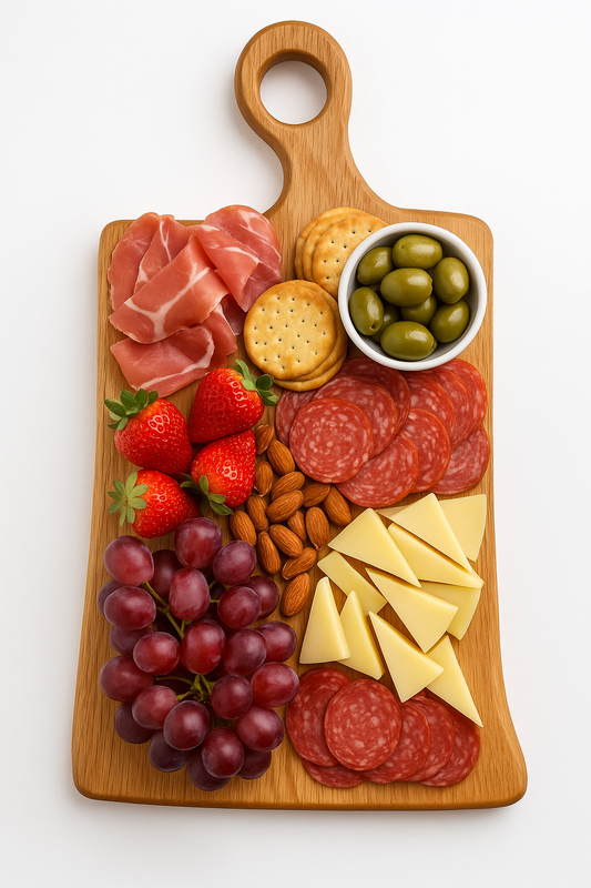 Red Oak Artisan Charcuterie Board 20"L x 10"W x 1" D