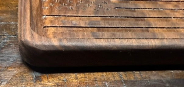 Black Walnut American Flag tray- Large
