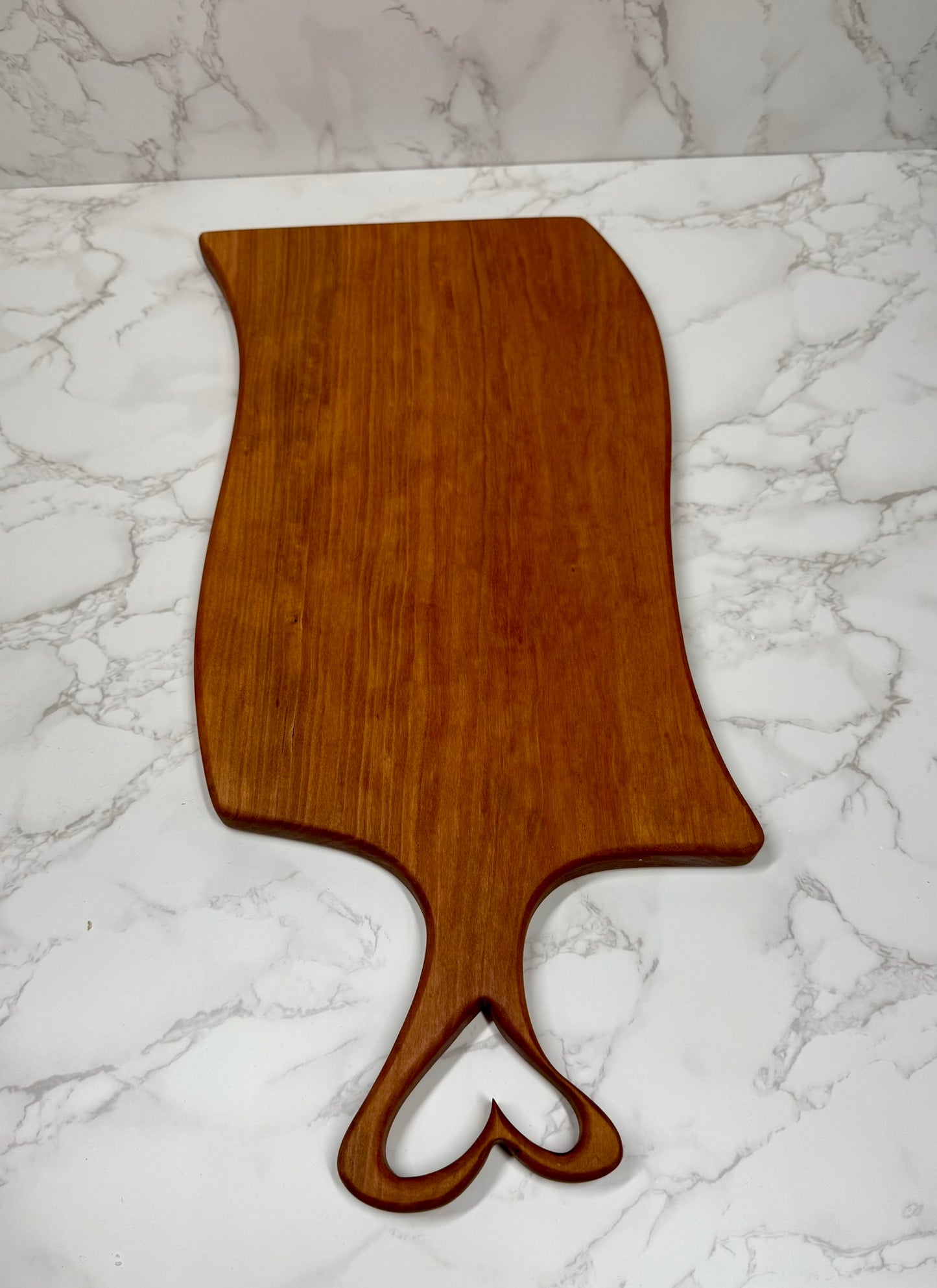 Cherry Heart Handle Charcuterie Board