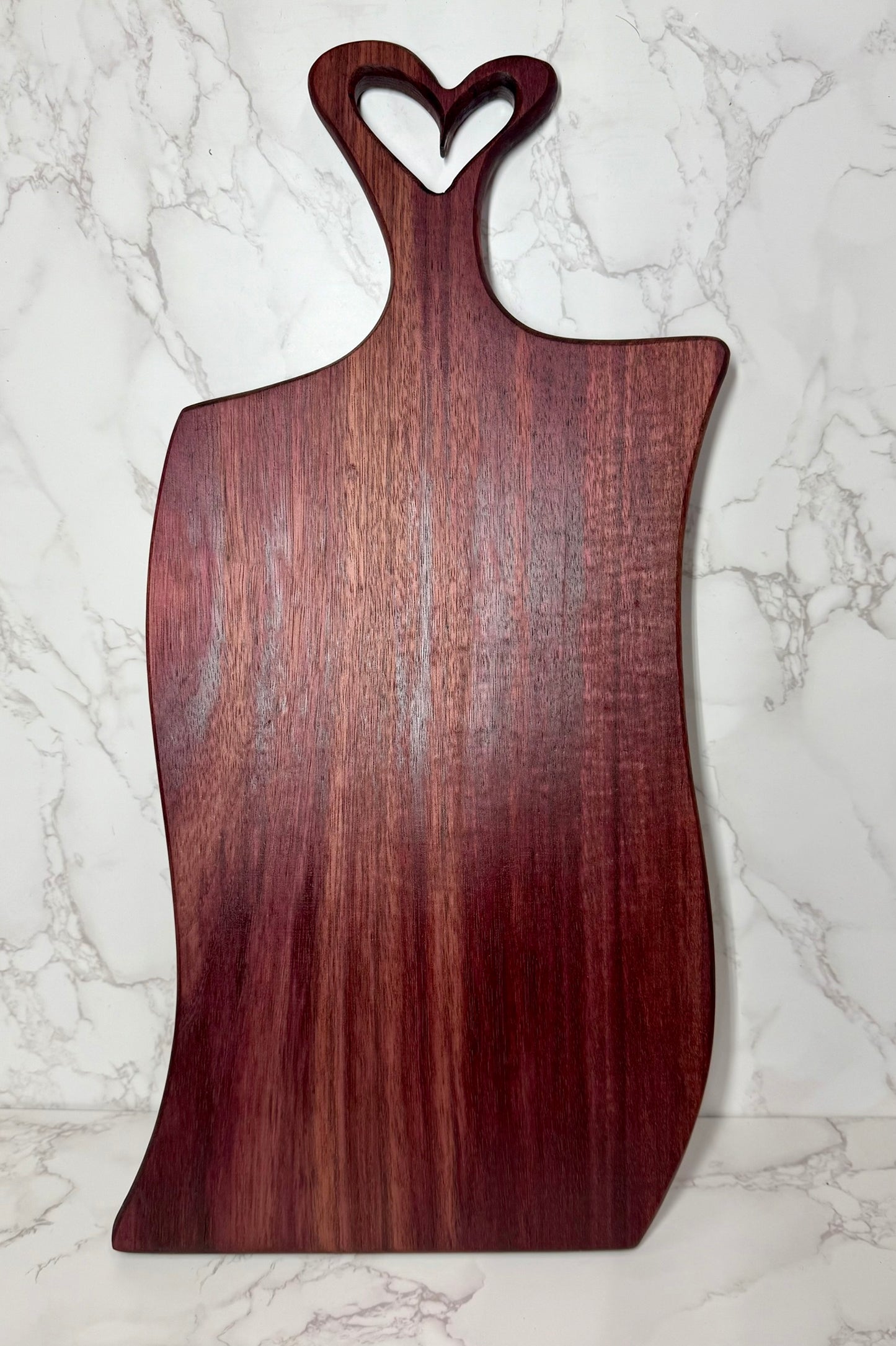 Purple Heart- Heart Handle Charcuterie Board