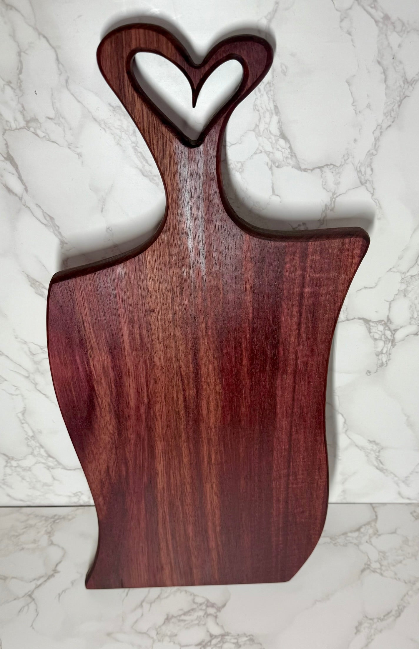 Purple Heart- Heart Handle Charcuterie Board