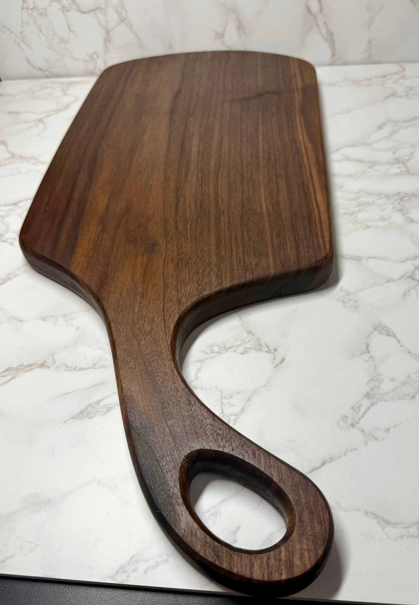 Black Walnut Curved handle Charcuterie Board 24"L x 10"W x 3/4"H