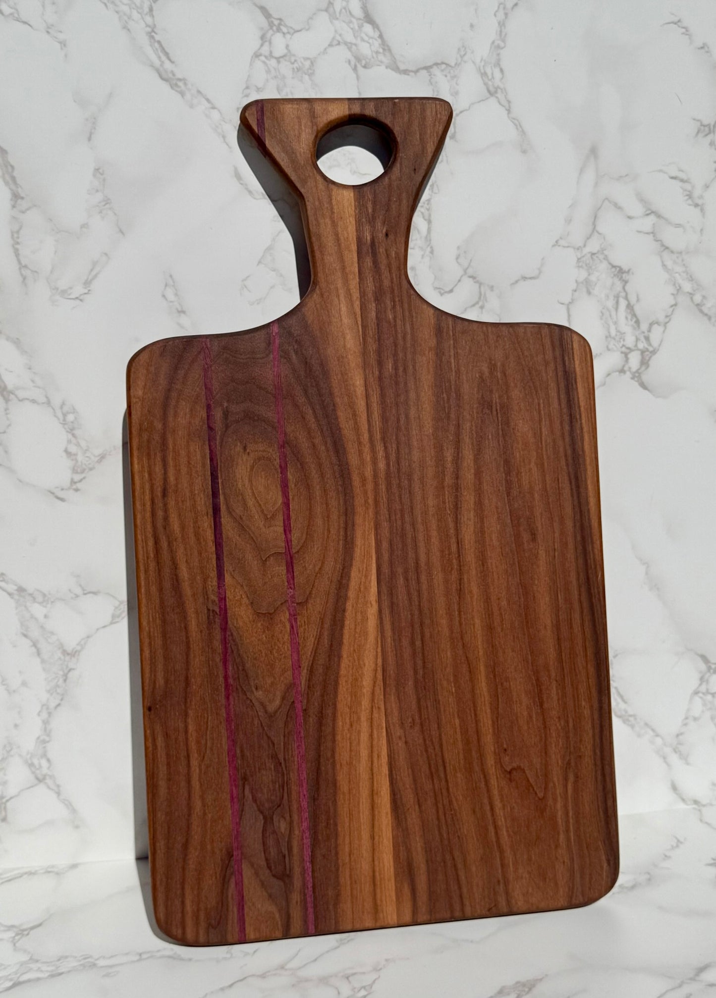 Black Walnut w/ Purple Heart stripes Charcuterie Board 17"L x 10"W