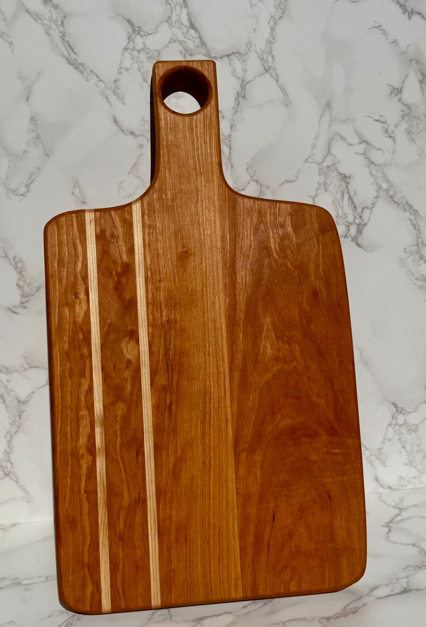 Cherry w/Maple stripes Charcuterie Board 18"L x 10"W