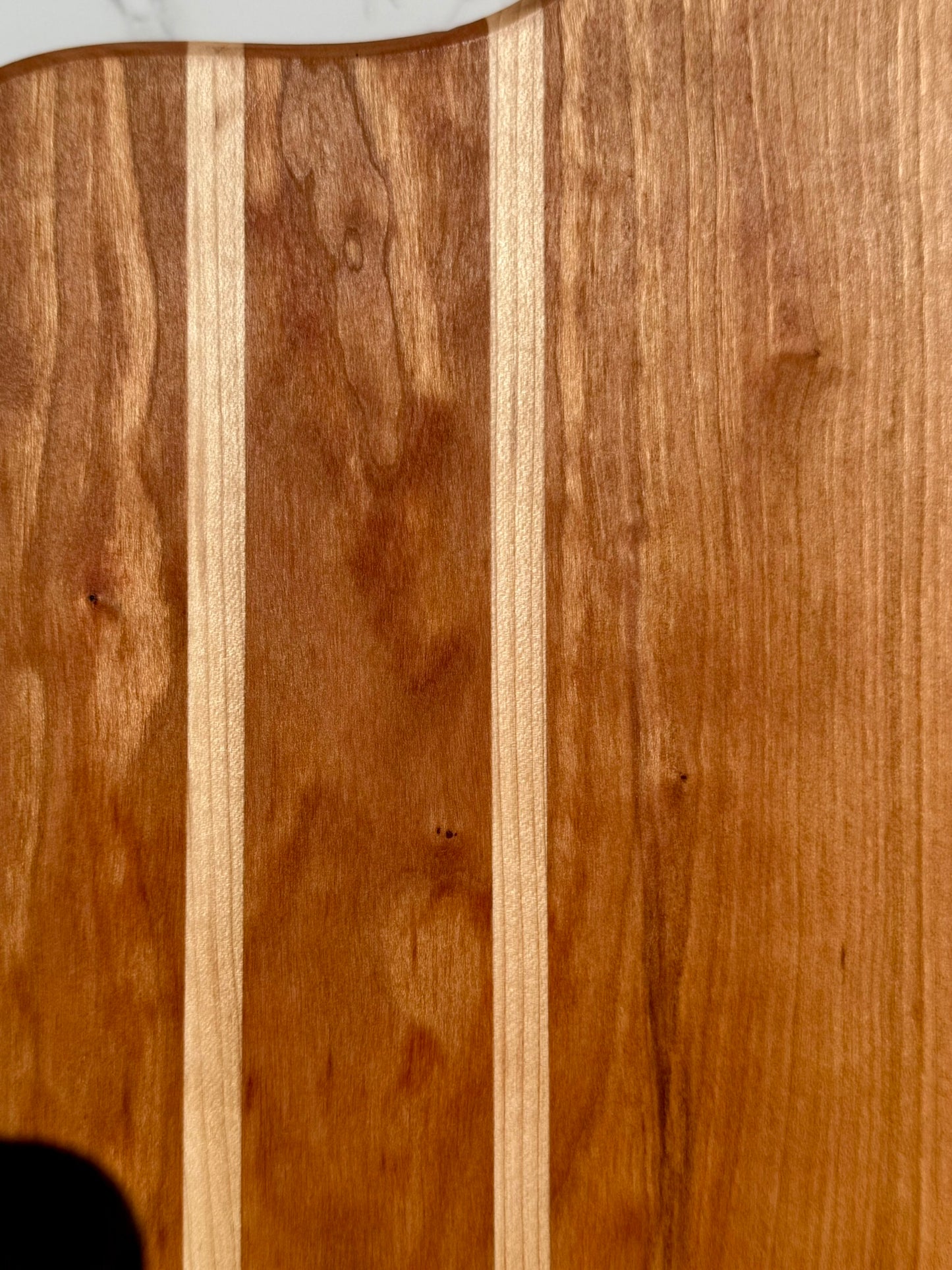 Cherry w/Maple stripes Charcuterie Board 18"L x 10"W