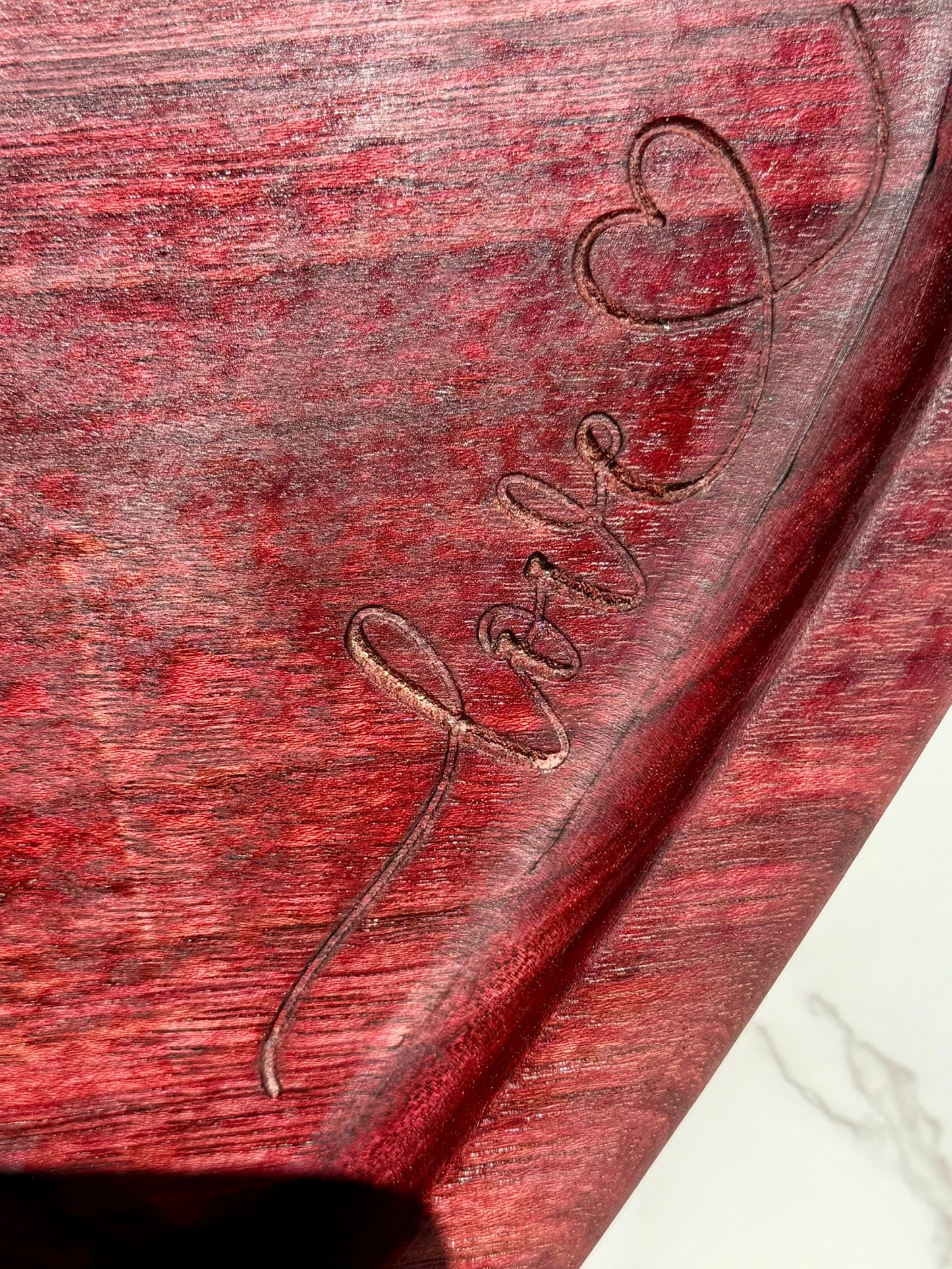 Large Purple Heart tray 12"W x 11"L