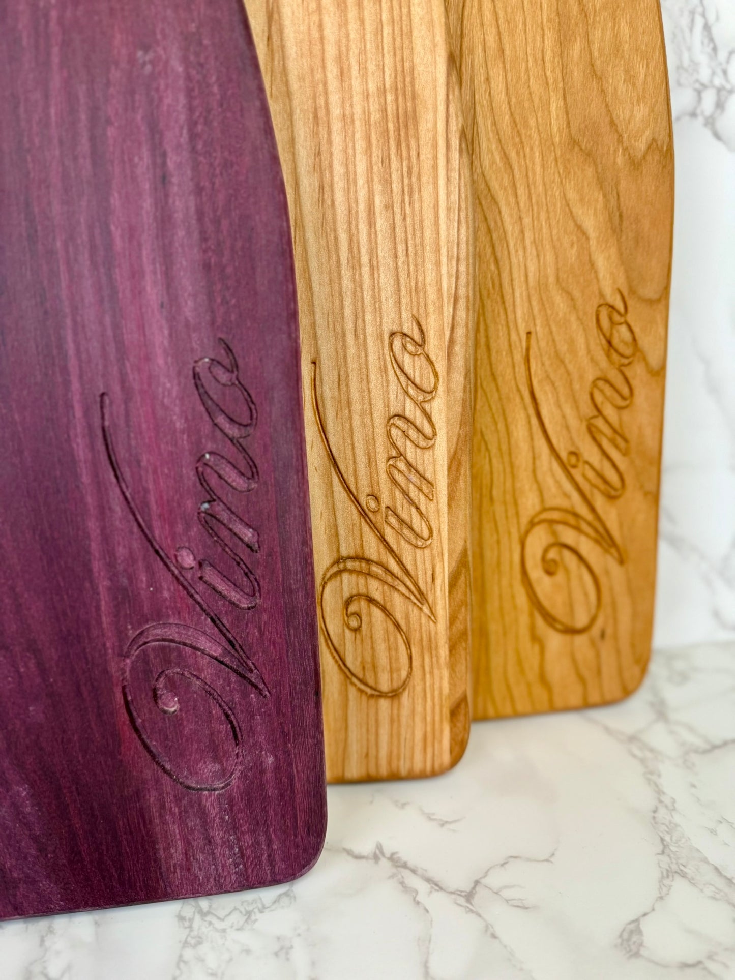 Wine Bottle Shaped Charcuterie Board- Purple Heart Hardwood
