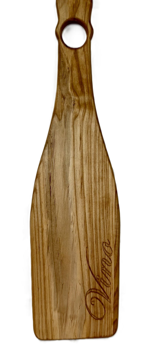 Wine Bottle Charcuterie board- Maple Hardwood