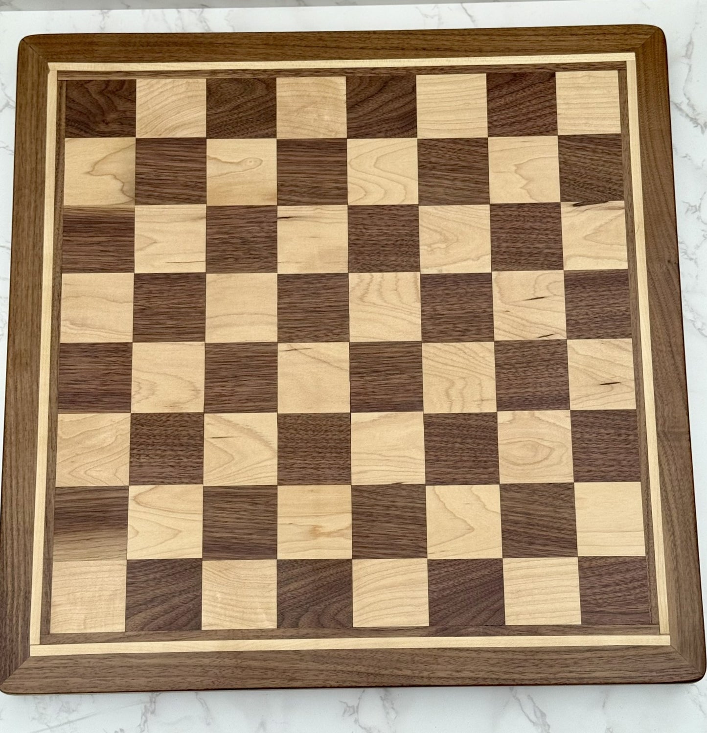Black Walnut and Maple Chess Board- Handmade