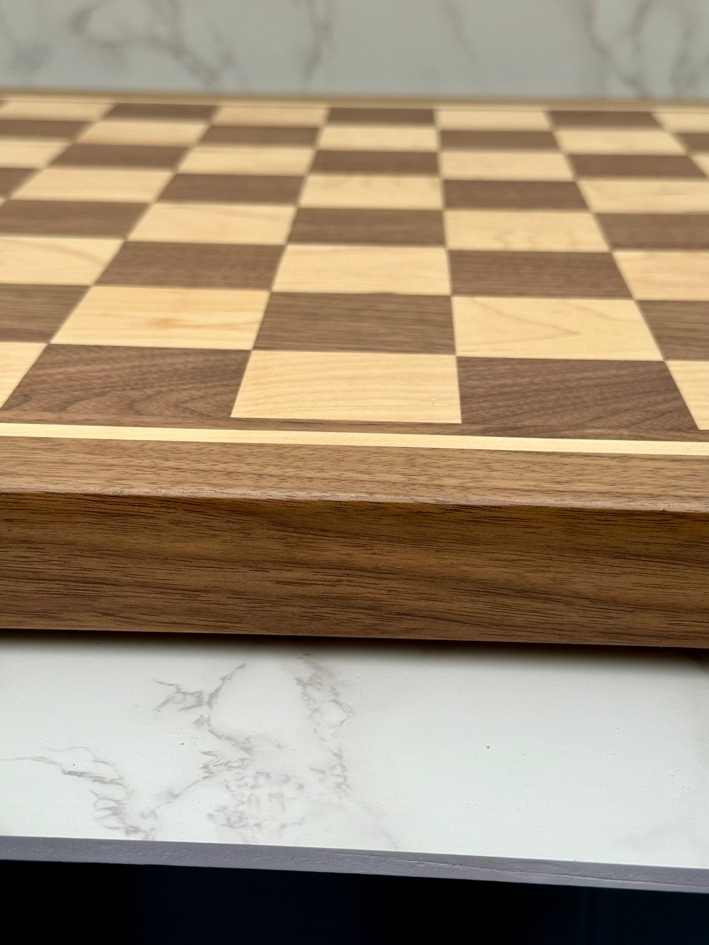 Black Walnut and Maple Chess Board- Handmade