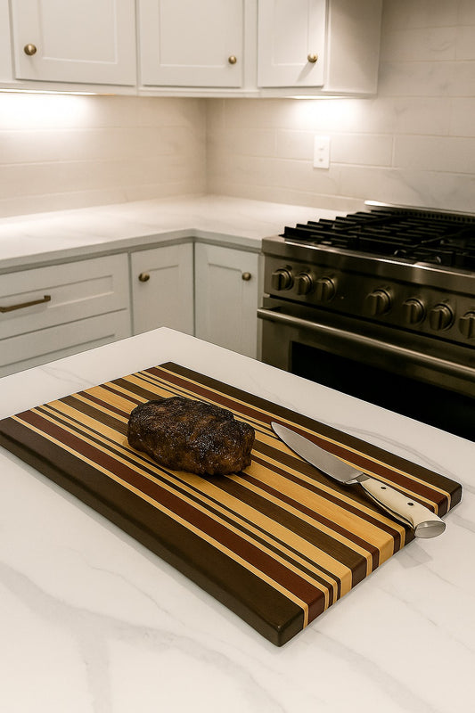 The OKI 25 – Handcrafted Hardwood Cutting Board Free Stand  24" x 14" x 1.5"