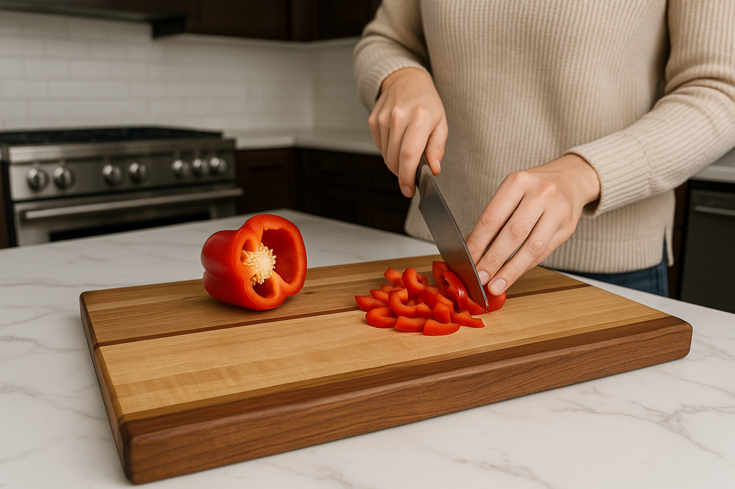 The Arnold Palmer – Edge Grain Cutting Board | Walnut, Maple, Cherry & Padauk