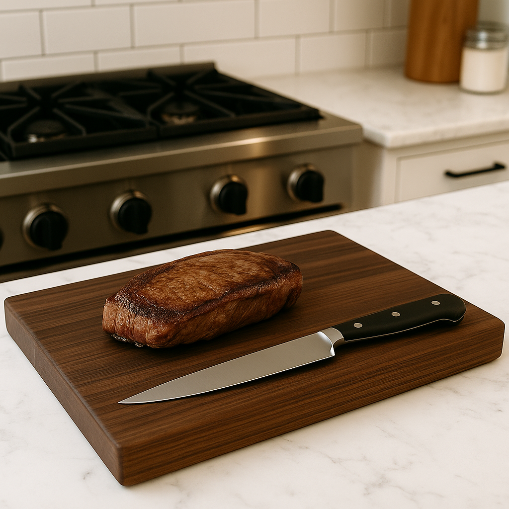 Premium Black Walnut Edge Grain Cutting Board – Handcrafted & Durable