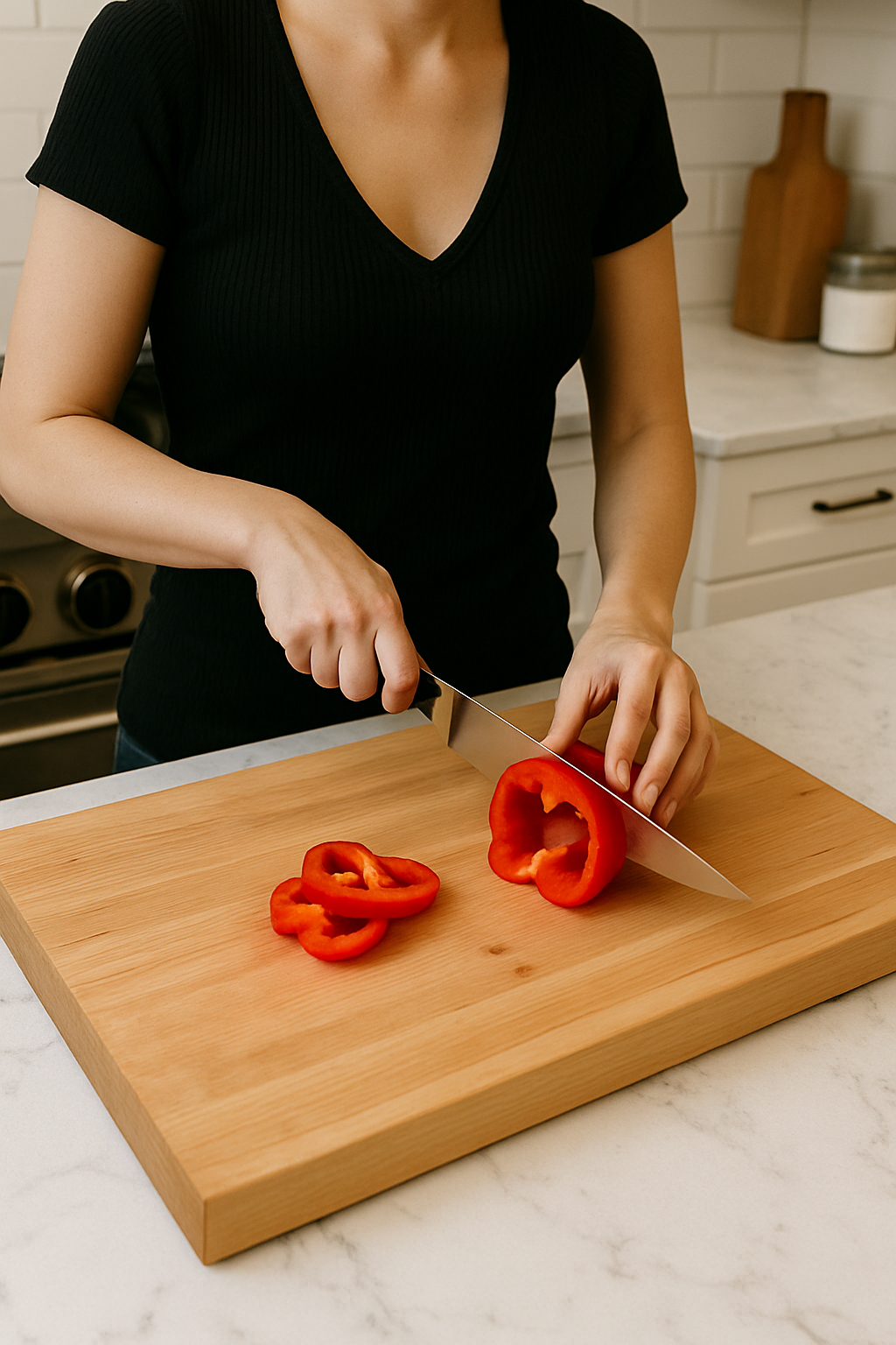 Cherry Edge Grain Cutting board