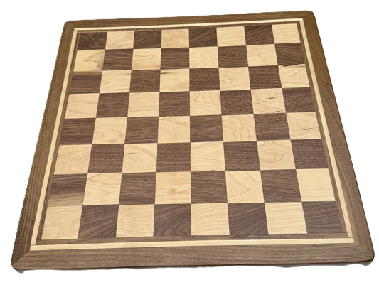 Black Walnut and Maple Chess Board- Handmade